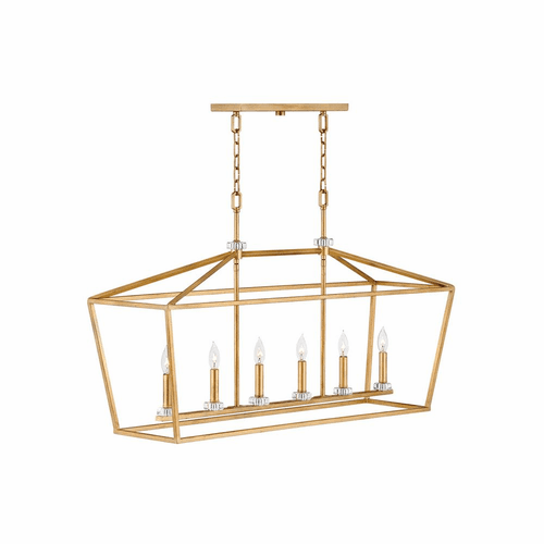 Hinkley Stinson Chandelier - Distressed Brass - 3539DA