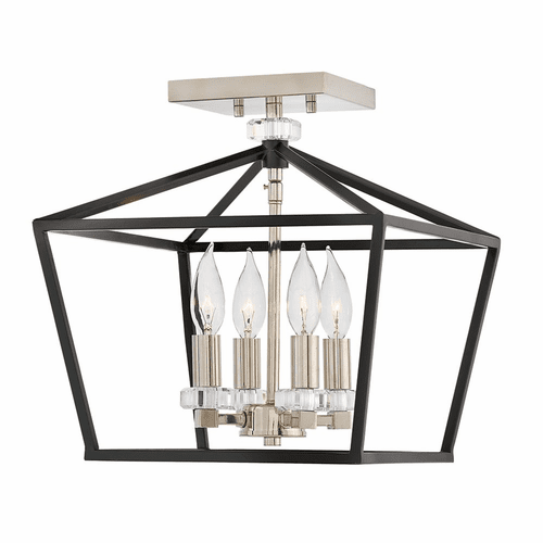 Hinkley Stinson Semi-Flush Chandelier - Black - 3533BK