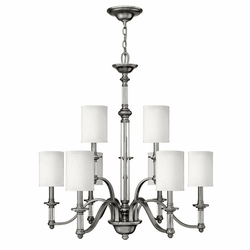 Hinkley Sussex Two Tier Foyer Chandelier - Brushed Nickel - 4798BN