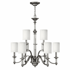 Hinkley Sussex Two Tier Foyer Chandelier - Brushed Nickel - 4798BN