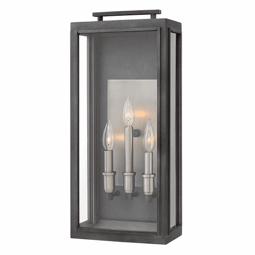 Hinkley Sutcliffe Outdoor Large Wall Mount - Aged Zinc - 2915DZ