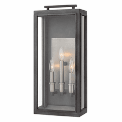 Hinkley Sutcliffe Outdoor Large Wall Mount - Aged Zinc - 2915DZ