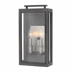 Hinkley Sutcliffe Outdoor Medium Wall Mount - Aged Zinc - 2914DZ