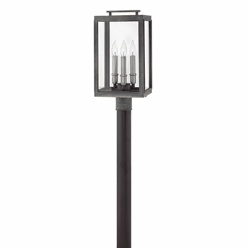 Hinkley Sutcliffe Outdoor Post Top/ Pier Mount - Aged Zinc - 2911DZ-LL