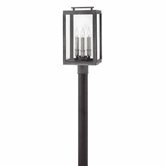 Hinkley Sutcliffe Outdoor Post Top/ Pier Mount - Aged Zinc - 2911DZ-LL