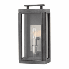 Hinkley Sutcliffe Outdoor Small Wall Mount - Aged Zinc - 2910DZ-LL