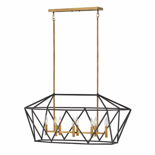 Hinkley Theory Chandelier - Aged Zinc - 3575DZ
