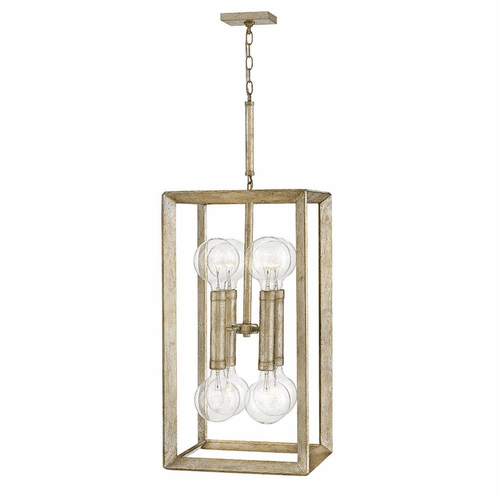 Hinkley Tinsley Entry Foyer Chandelier - Silver Leaf - 3108SL