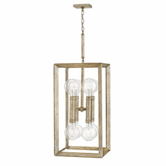 Hinkley Tinsley Entry Foyer Chandelier - Silver Leaf - 3108SL