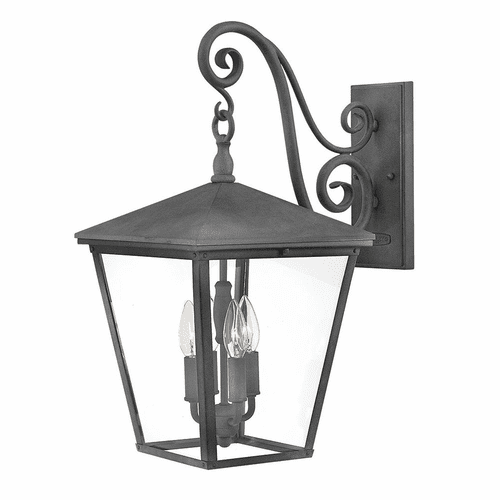 Hinkley Trellis Outdoor Large Wall Mount - Aged Zinc - 1435DZ