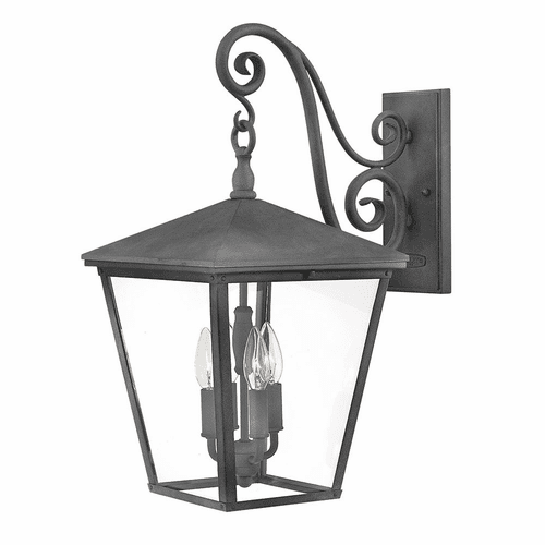 Hinkley Trellis Outdoor Large Wall Mount - Aged Zinc - 1435DZ-LL
