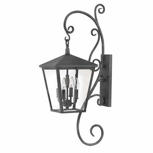 Hinkley Trellis Outdoor Large Wall Mount - Aged Zinc - 1436DZ