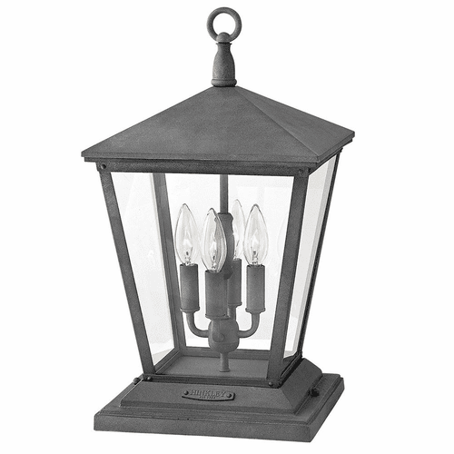 Hinkley Trellis Outdoor Post Top/ Pier Mount - Aged Zinc - 1437DZ