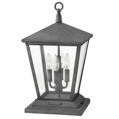 Hinkley Trellis Outdoor Post Top/ Pier Mount - Aged Zinc - 1437DZ