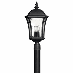 Hinkley Wabash Outdoor Post Top/ Pier Mount - Museum Black - 1331MB-LED