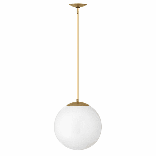 Hinkley Warby Medium Orb Pendant - Heritage Brass - 3744HB-WH