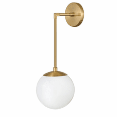 Hinkley Warby Single Light Sconce - Heritage Brass - 3742HB-WH