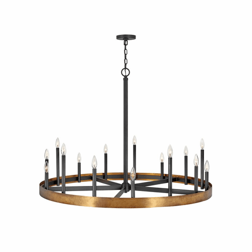 Hinkley Wells Chandelier - Weathered Brass - 3865WA