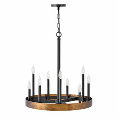 Hinkley Wells Chandelier - Weathered Brass - 3866WA