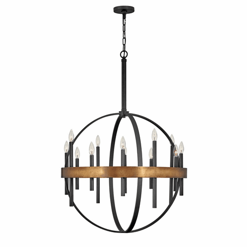 Hinkley Wells Chandelier - Weathered Brass - 3867WA