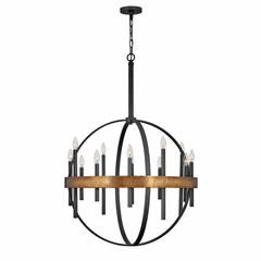 Hinkley Wells Chandelier - Weathered Brass - 3867WA