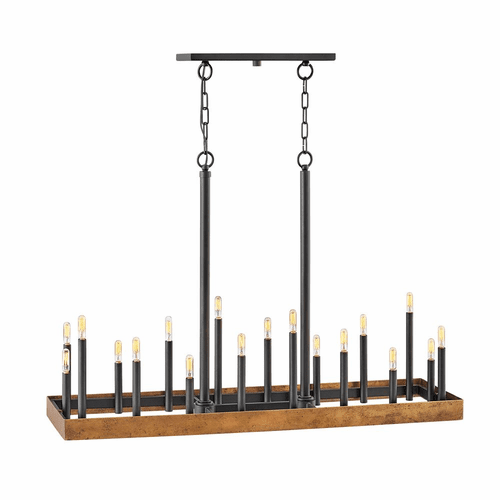 Hinkley Wells Chandelier - Weathered Brass - 3868WA