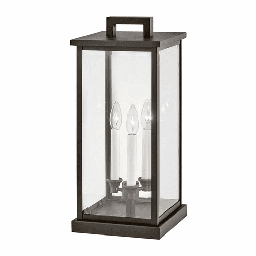 Hinkley Weymouth 3-LT Large Pier Mount Lantern - Oil Rubbed Bronze - 20017OZ-LV