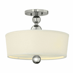 Hinkley Zelda Semi-Flush Mount - Polished Nickel - 3441PN-LED