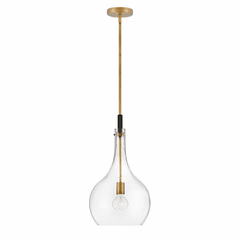 Hinkley Ziggy Medium Pendant - Heritage Brass with Clear glass - 4457HB-CL