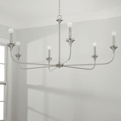 HomePlace Lighting Presley 6-Light Chandelier - 448961BN