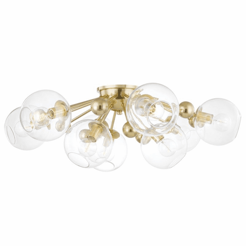 Hudson Valley Abbott 9 Light Semi Flush - Aged Brass - 8042-AGB