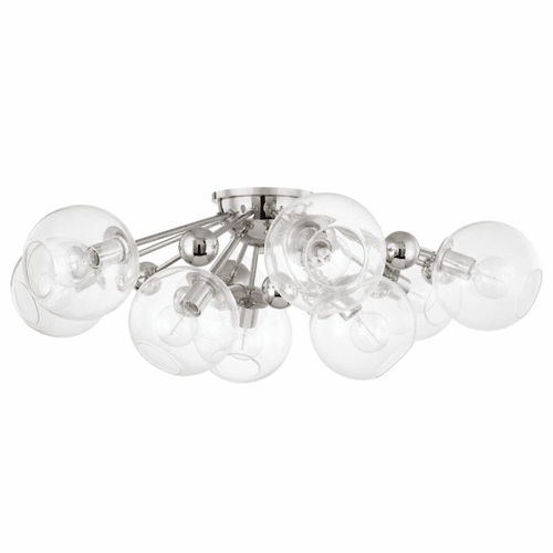 Hudson Valley Abbott 9 Light Semi Flush - Polished Nickel - 8042-PN