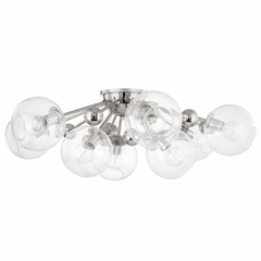 Hudson Valley Abbott 9 Light Semi Flush - Polished Nickel - 8042-PN
