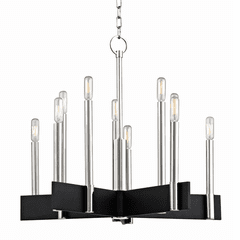 Hudson Valley Abrams 10-LT Chandelier - Polished Nickel - 8825-PN