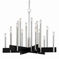 Hudson Valley Abrams 18-LT Chandelier - Polished Nickel - 8834-PN