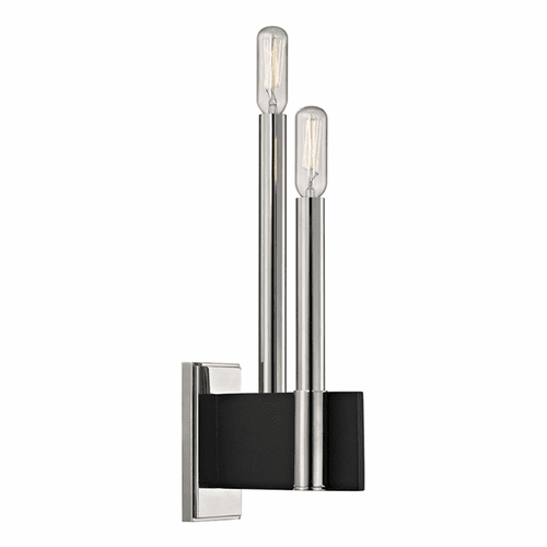 Hudson Valley Abrams 2-LT Wall Sconce - Polished Nickel - 8812-PN