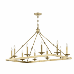 Hudson Valley Allendale 10-LT Chandelier - Aged Brass - 3244-AGB