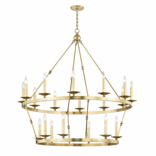 Hudson Valley Allendale 20-LT Chandelier - Aged Brass - 3247-AGB