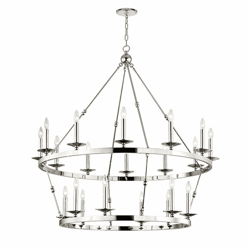 Hudson Valley Allendale 20-LT Chandelier - Polished Nickel - 3247-PN