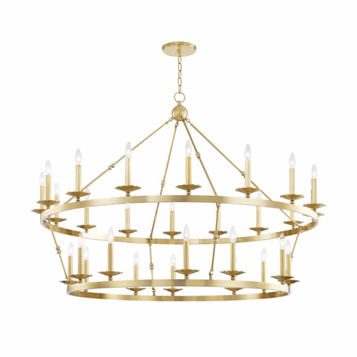 Hudson Valley Allendale 28-LT Chandelier - Aged Brass - 3228-AGB