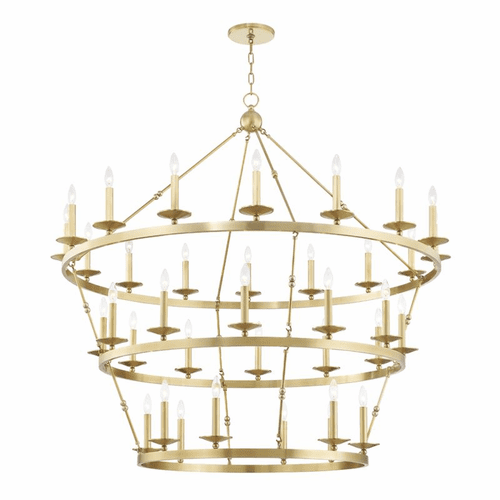 Hudson Valley Allendale 36-LT Chandelier - Aged Brass - 3258-AGB
