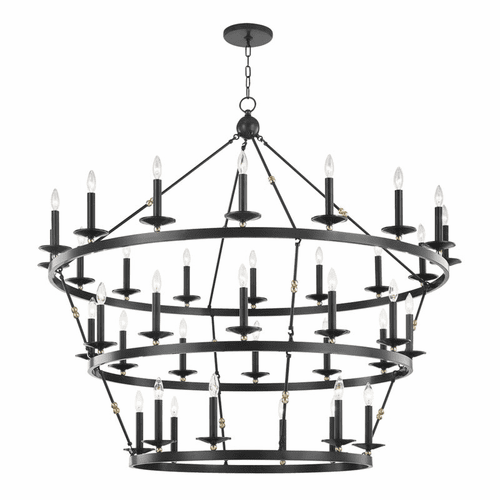 Hudson Valley Allendale 36-LT Chandelier - Aged Old Bronze - 3258-AOB