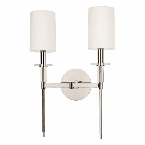 Hudson Valley Amherst 2-LT Wall Sconce - Polished Nickel - 8512-PN