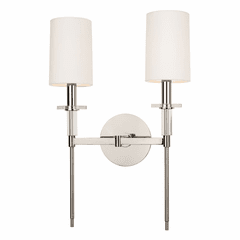 Hudson Valley Amherst 2-LT Wall Sconce - Polished Nickel - 8512-PN