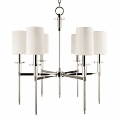 Hudson Valley Amherst 6-LT Chandelier - Polished Nickel - 8516-PN