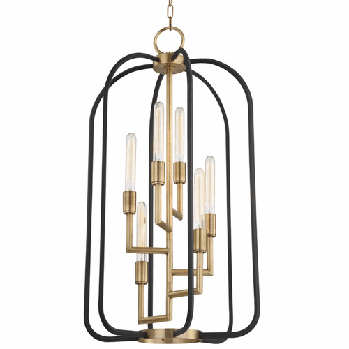 Hudson Valley Angler 6-LT Chandelier - Aged Brass - 8316-AGB