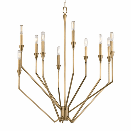 Hudson Valley Archie 10-LT Chandelier - Aged Brass - 8510-AGB