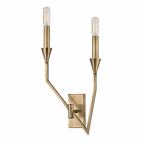 Hudson Valley Archie 2-LT Left Wall Sconce - Aged Brass - 8502L-AGB