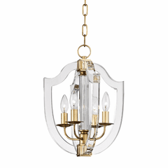 Hudson Valley Arietta 4-LT Pendant - Aged Brass - 6512-AGB Hudson Valley Arietta 4-LT Pendant - Aged Brass - 6512-AGB