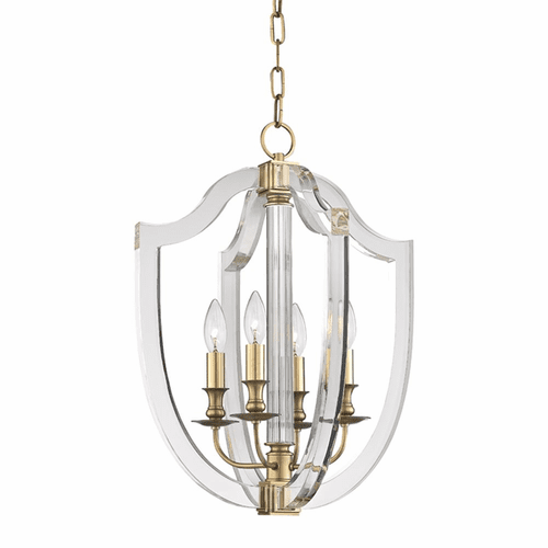 Hudson Valley Arietta 4-LT Pendant - Aged Brass - 6516-AGB